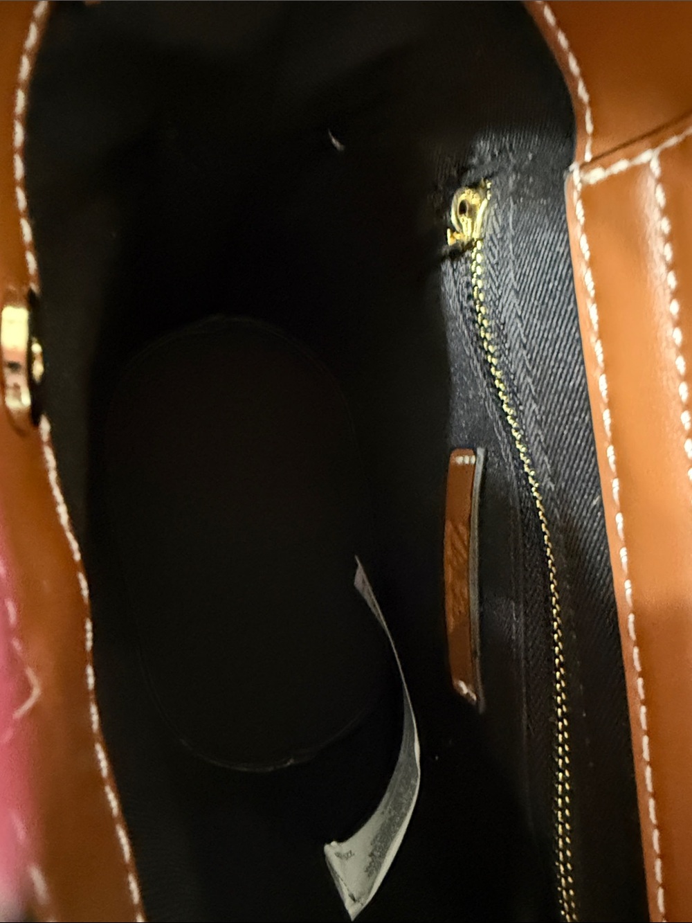 Structured Brown Leather Bucket Bag with Buckle Detail - Picture 7 of 11